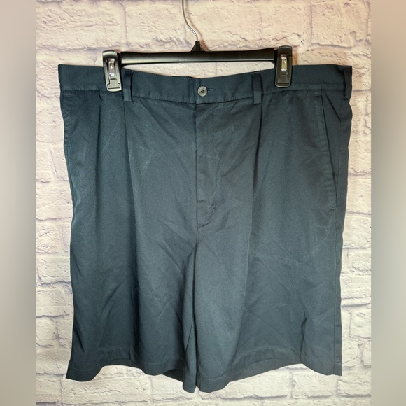 Nike Golf Shorts Mens 38 Navy Blue FitDry Bermuda‎ Solid Performance Stretch - Picture 1 of 10